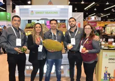 The team of Sweet Seasons proudly shows different varieties of tropical and exotic produce with Jackfruit being the centerpiece. From left to right: Jose Bernal, Bertha Bañuelos, Yasmani Garcia, Jovanni Bernal and Marina Bernal.
